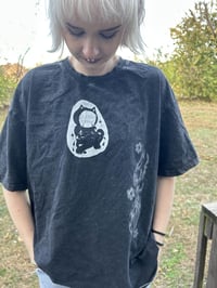 Image 2 of sad cat + sigil acid wash shirt