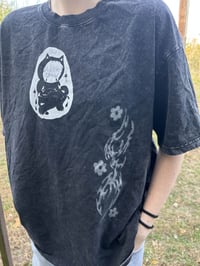 Image 1 of sad cat + sigil acid wash shirt
