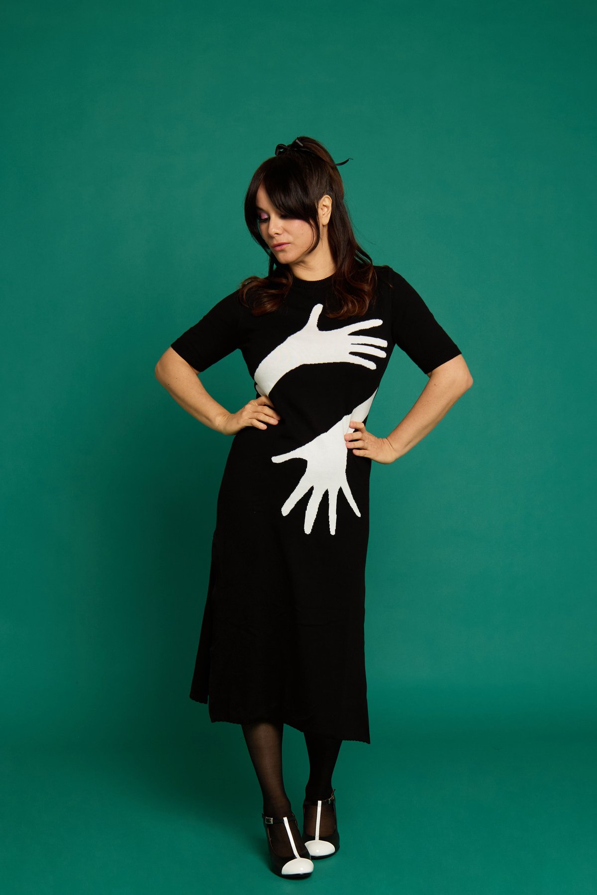 Image of Vestido punto manos 
