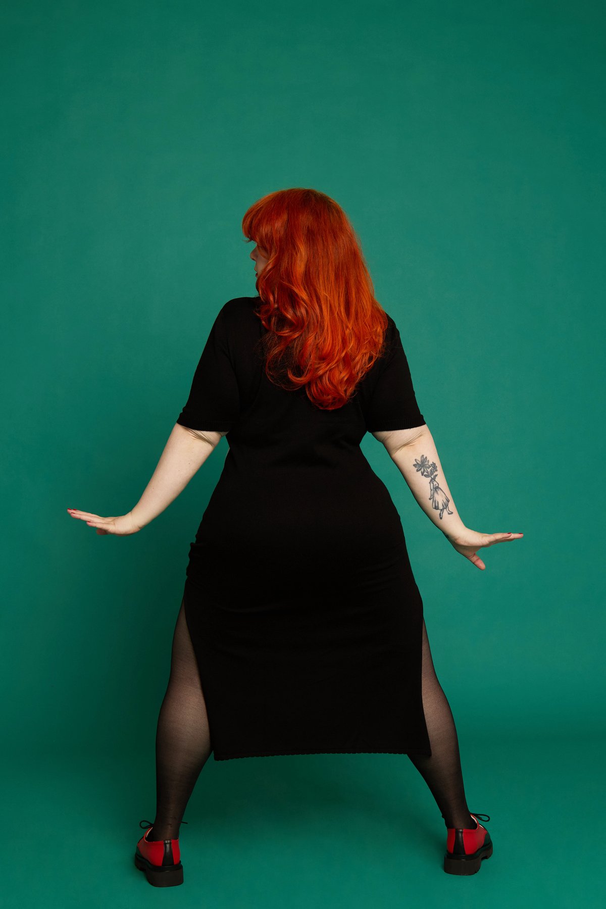 Image of Vestido punto manos 