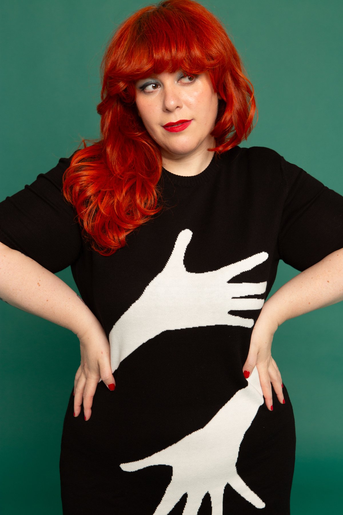 Image of Vestido punto manos 