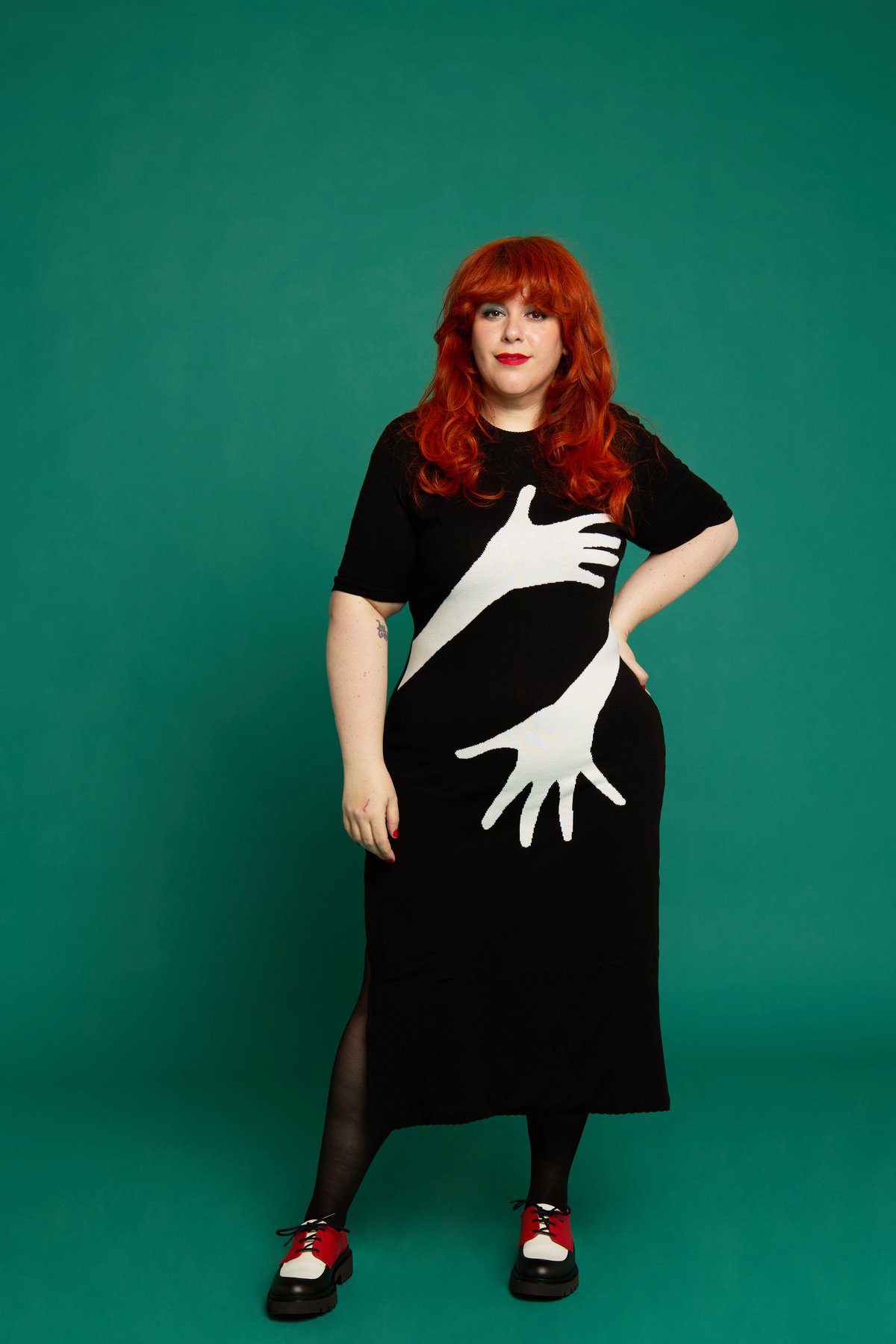 Image of Vestido punto manos 