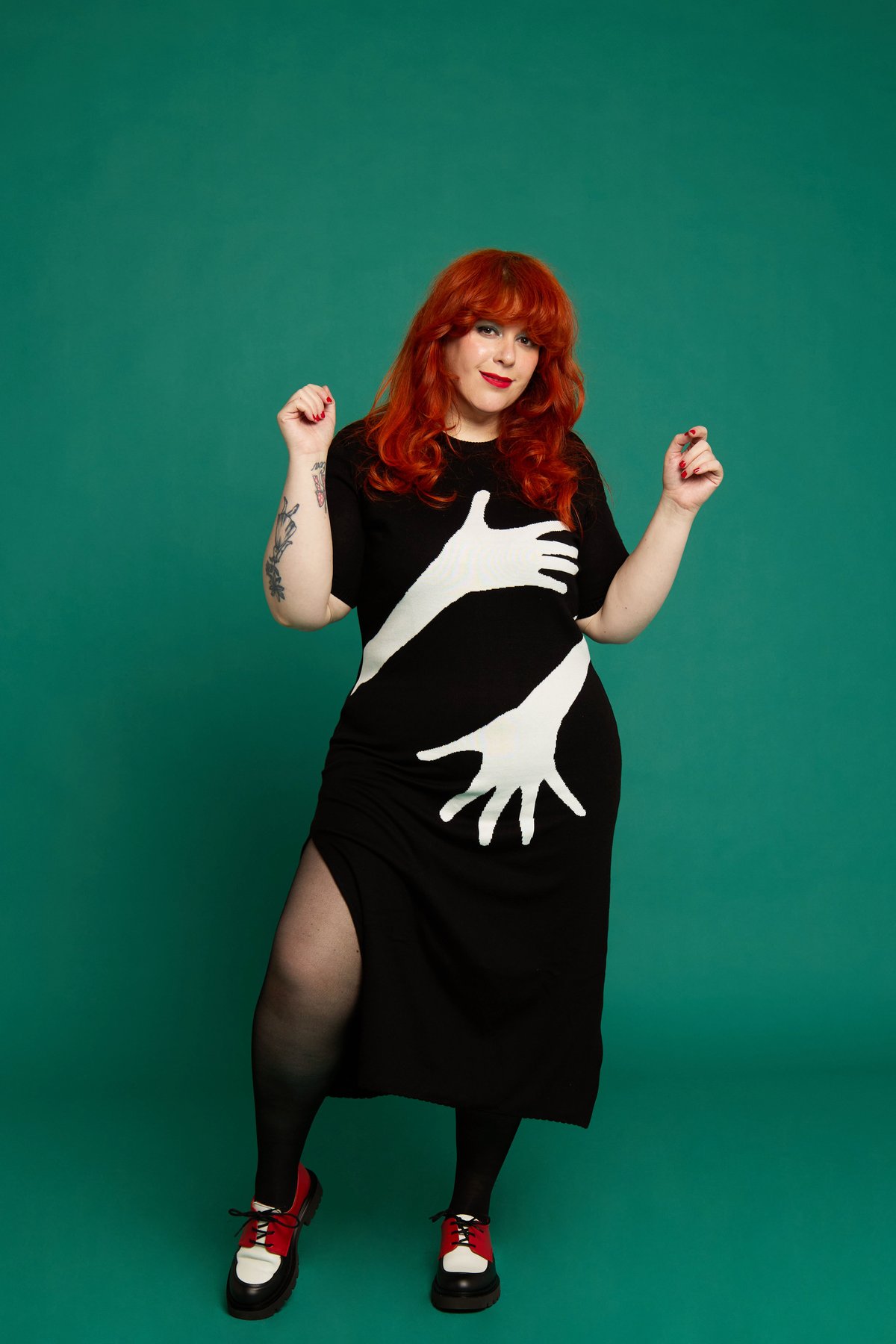 Image of Vestido punto manos 