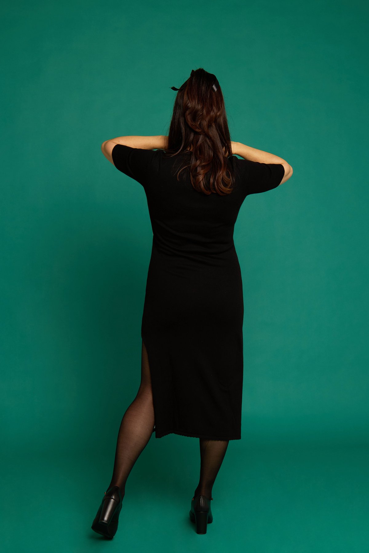 Image of Vestido punto manos 