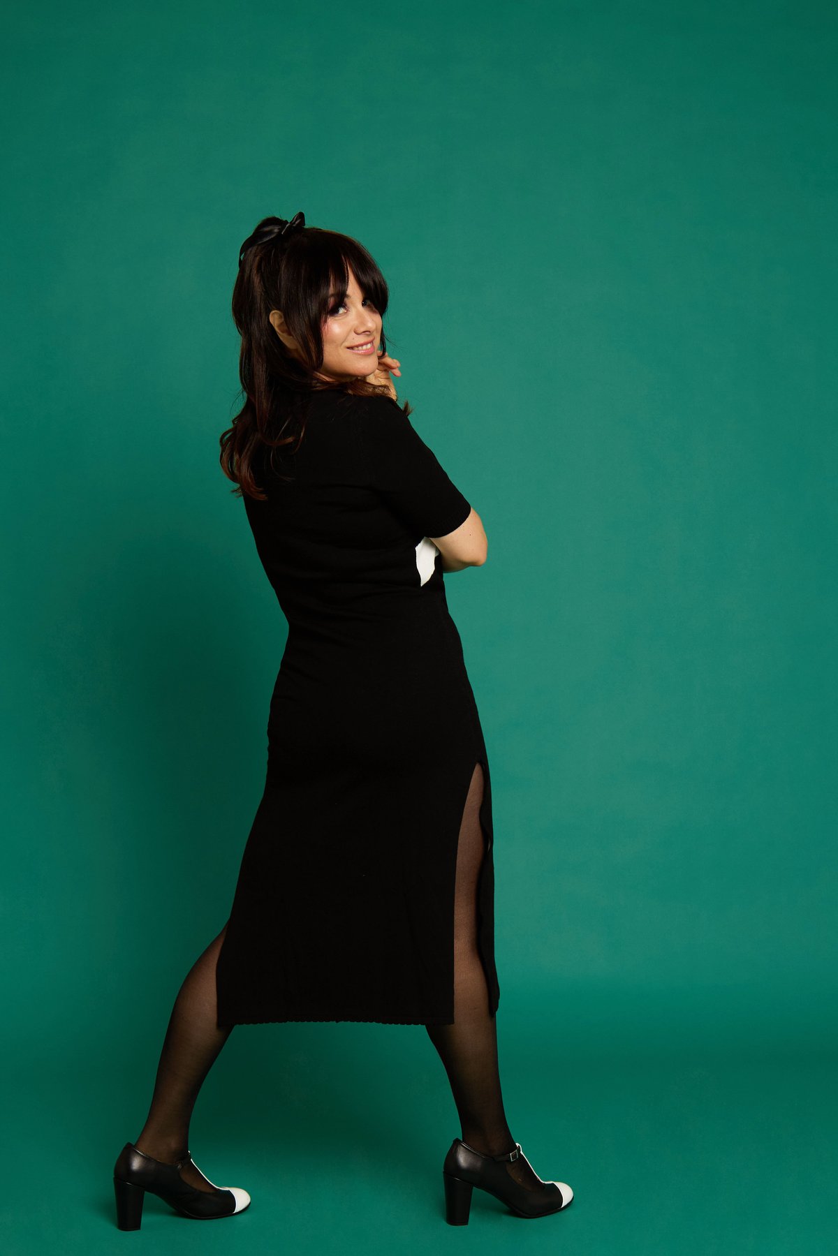 Image of Vestido punto manos 