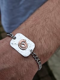 Image 1 of Mens Bracelet  - with Copper Swirl 