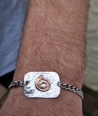 Image 5 of Mens Bracelet  - with Copper Swirl 