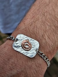 Image 6 of Mens Bracelet  - with Copper Swirl 