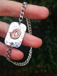 Image 4 of Mens Bracelet  - with Copper Swirl 