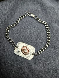 Image 2 of Mens Bracelet  - with Copper Swirl 