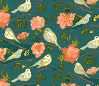 Image of Birds of a Feather in Teal Shade 30cm