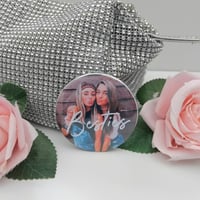Image 1 of Custom Compact Mirror, 58mm personalised mirror 