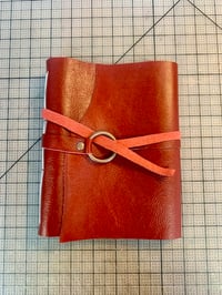 Image 2 of Red Leather Wrap Journal