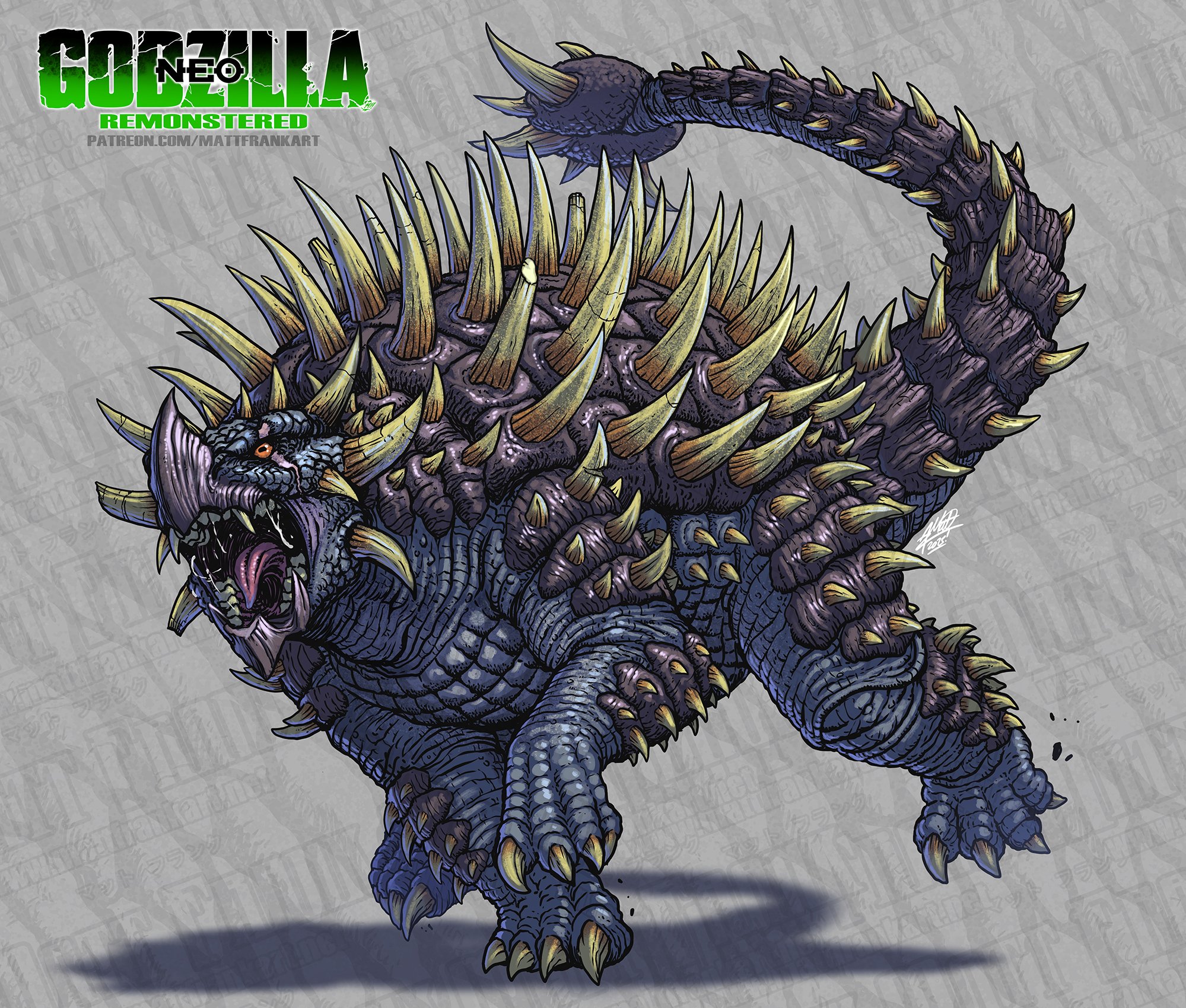 Standee Neo Anguirus Matt Frank Art standee-neo-anguirus-matt-frank-art