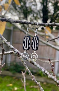 Polymer Clay & Brass Earrings - Rune Portal