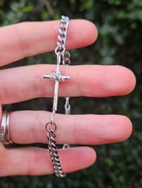 Image 2 of Mens Bracelet - Cross with Wire 