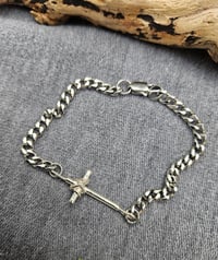 Image 4 of Mens Bracelet - Cross with Wire 