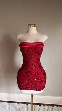 Image 2 of Elle satin bow mini dress