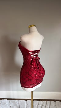 Image 4 of Elle satin bow mini dress