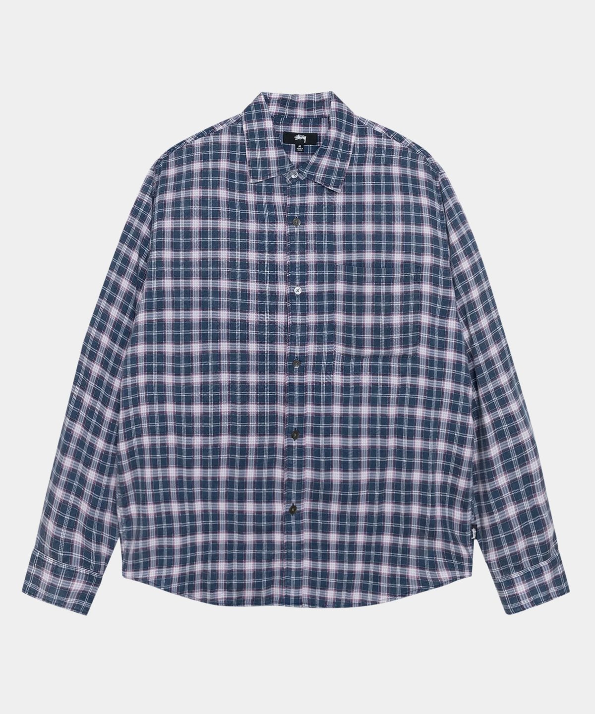 STUSSY_MATTHEW SHIRT PRINTED PLAID :::NAVY::: | SILO