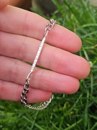 Image 4 of Mens Bracelet  - Bar of Silver 