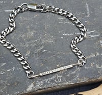 Image 3 of Mens Bracelet  - Bar of Silver 