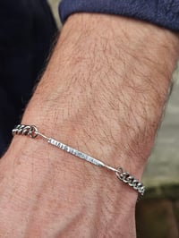 Image 7 of Mens Bracelet  - Bar of Silver 