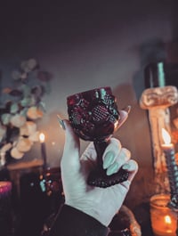 Image 4 of Red glass chalices 