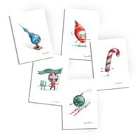 Image 1 of Character Christmas Card Set
