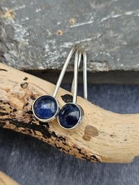 Image 3 of Dangly hook Earrings - Sodalite Gemstone Earrings 