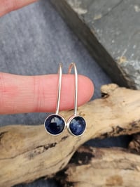 Image 2 of Dangly hook Earrings - Sodalite Gemstone Earrings 