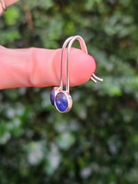 Image 4 of Dangly hook Earrings - Sodalite Gemstone Earrings 