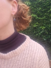 Image 6 of Dangly hook Earrings - Sodalite Gemstone Earrings 