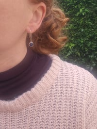 Image 7 of Dangly hook Earrings - Sodalite Gemstone Earrings 