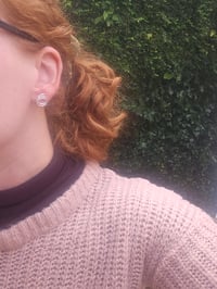 Image 2 of Swirl Stud Earrings 