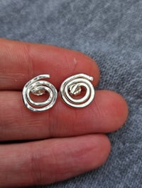 Image 1 of Swirl Stud Earrings 