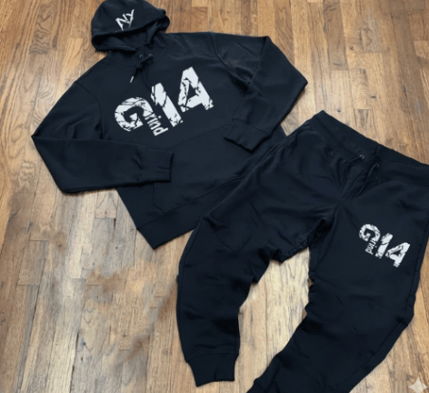 Image of EXCLUSIVE GRIND ONE FOUR BLACK SWEATSUIT