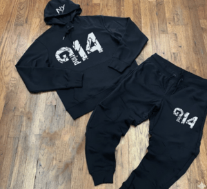 Image of EXCLUSIVE GRIND ONE FOUR BLACK SWEATSUIT