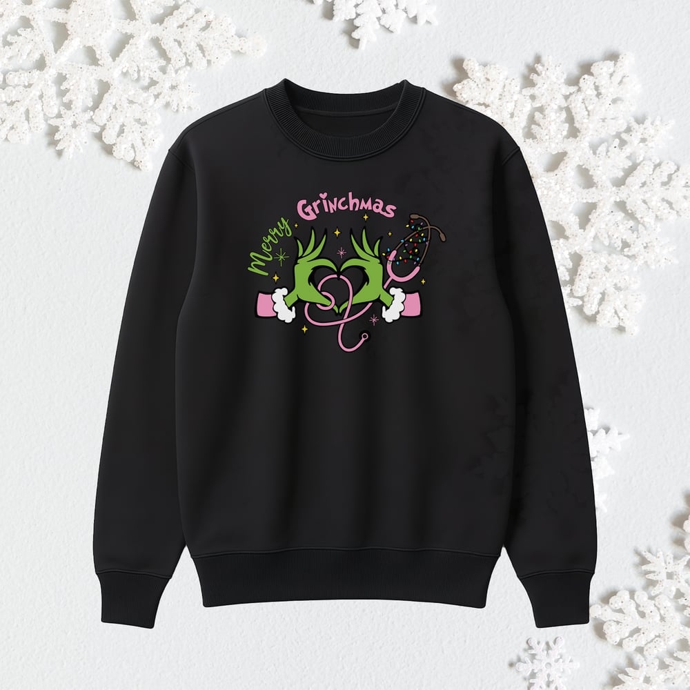 Image of NURSE GRINMAS CREWNECK SWEATER