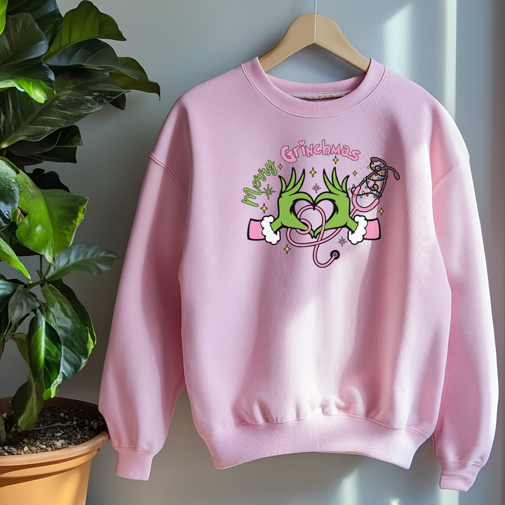 Image of NURSE GRINMAS CREWNECK SWEATER