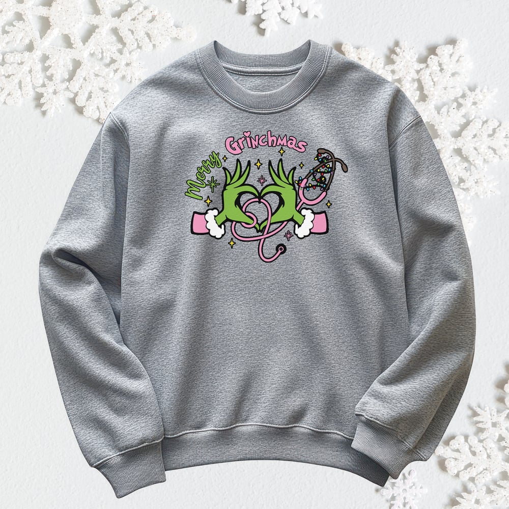 Image of NURSE GRINMAS CREWNECK SWEATER