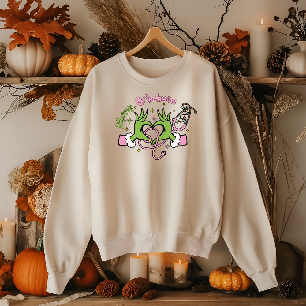 Image of NURSE GRINMAS CREWNECK SWEATER