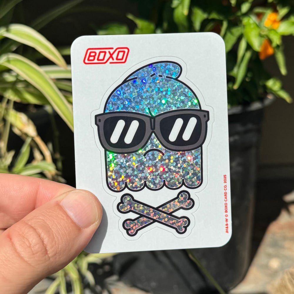 Image of A Pull from the Boxo Card Co. Sticker Machine