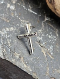 Image 5 of Mens Stud Earring - Cross 
