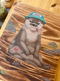 Image 3 of "Wild Foodies- Otter" Original Painting