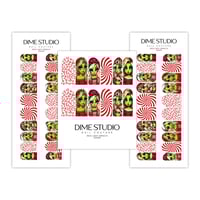 Image 2 of RED LADY GRINCH CHRISTMAS NAIL DECALS 