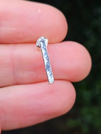 Image 3 of Mens Stud Earring - Bar of Silver 