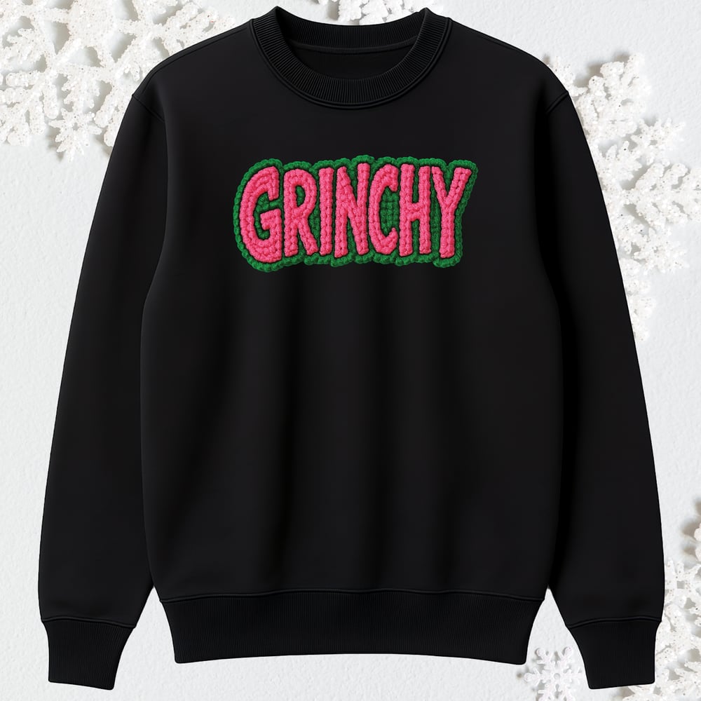 Image of FAUX CROCHET CREWNECK SWEATER