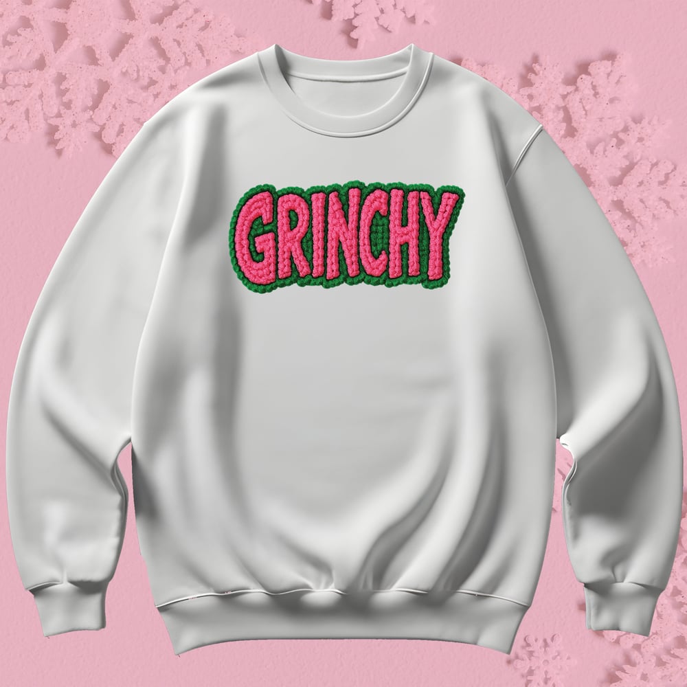 Image of FAUX CROCHET CREWNECK SWEATER