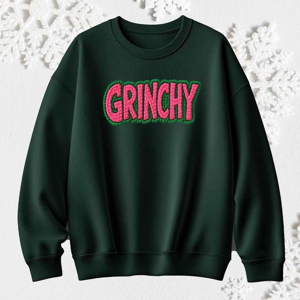 Image of FAUX CROCHET CREWNECK SWEATER